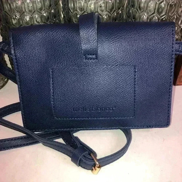 Melie Bianco Nicky Vegan Leather Mini Crossbody, Navy - Picture 5 of 5